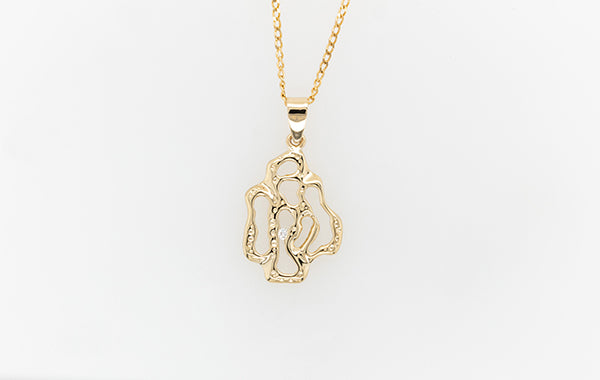Coral Diamond Pendant