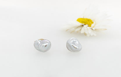Keshi Pearl Stud Earrings