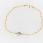 Keshi Pearl Figaro Bracelet 19cm 