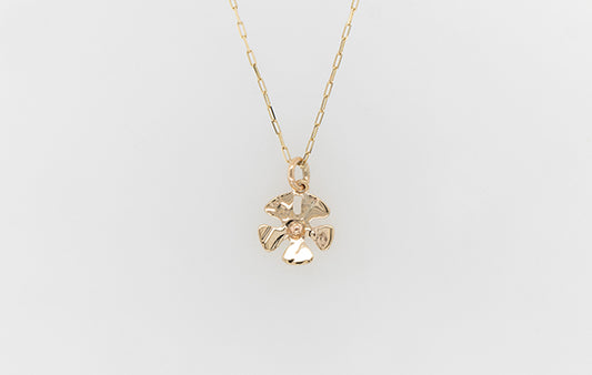 Geraldton Wax Embossed Small Flower Pendant