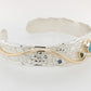 Embossed Opal, Sapphire, Aquamarine and Diamond Cuff