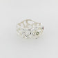 Coral, Pink Tourmaline & Green Sapphire Ring
