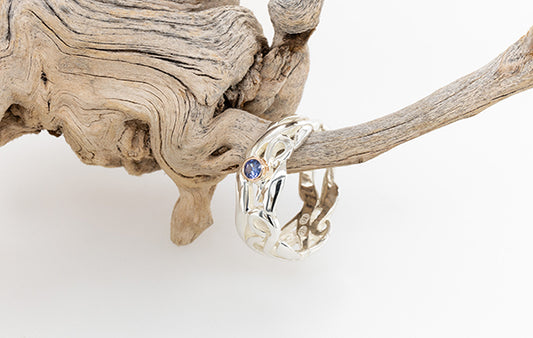 Vine Ring with Purple Sapphire