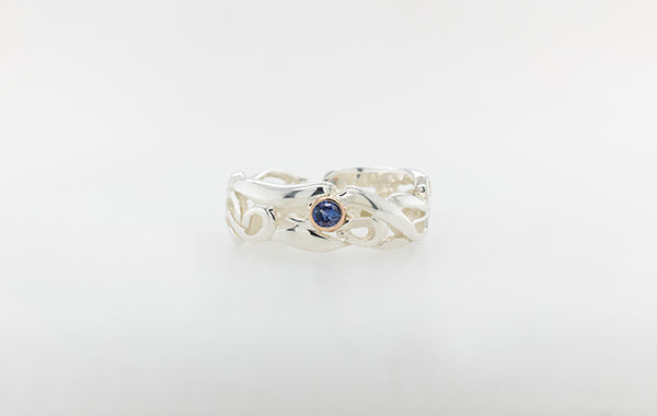 Vine Ring with Purple Sapphire