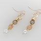 French Knitted Embossed South Sea Pearl Earrings