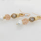 French Knitted Embossed South Sea Pearl Earrings