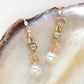 French Knitted Embossed South Sea Pearl Earrings
