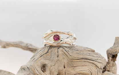 Tourmaline Ring in Silver & Rose Gold