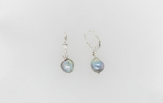 Pearl Baroque Earrings with Continental Clip