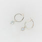 Keshi and Silver Hoop Earrings