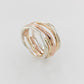 Seaweed Stack Ring 3-Tone