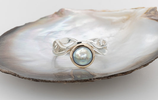 Keshi Pearl Vine Ring
