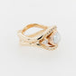 Akoya Pearl & Diamond Two Tone Ring