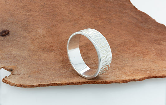 Wedding Ring Bark Cross Design