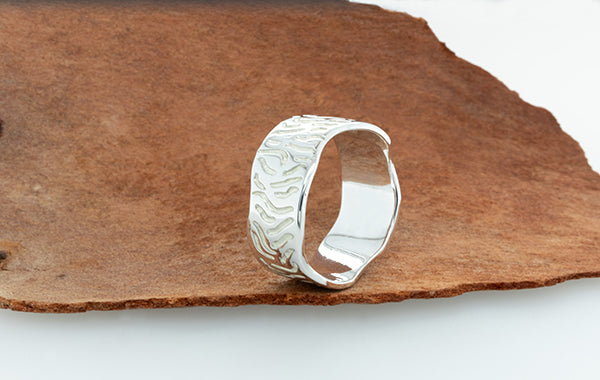 Wedding Ring Shaped Bark Cross Design