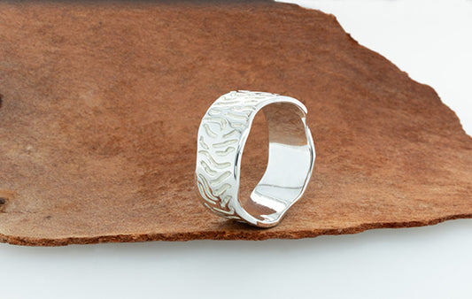 Wedding Ring Shaped Bark Cross Design