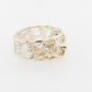 French Knitted Two Tone Diamond Ring