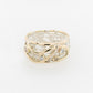 French Knitted Two Tone Diamond Ring