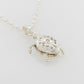 Diamond Turtle Carved Pendant