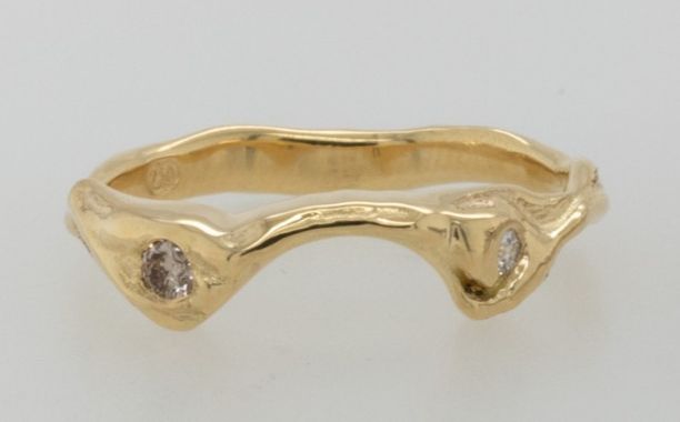 KAREN EASTER MOLTEN YGold AND DIA Ring