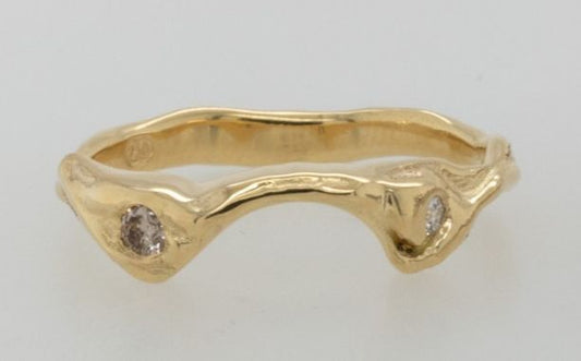 KAREN EASTER MOLTEN YGold AND DIA Ring
