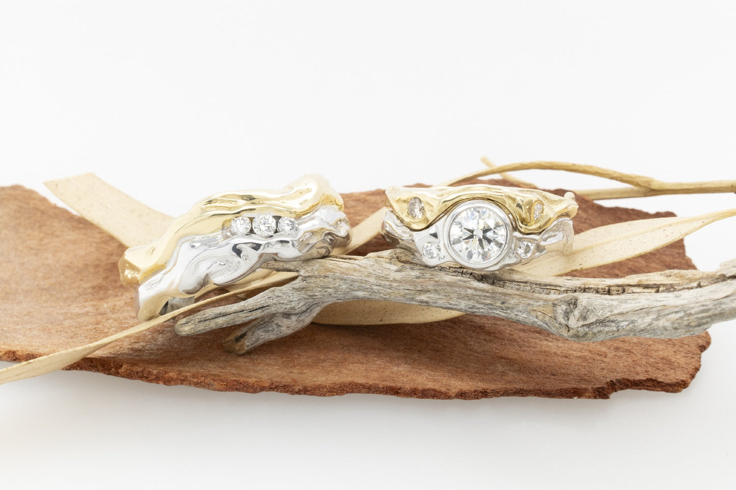 Engagement Molten Diamond Ring