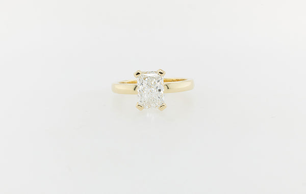 Lab Grown 1.50ct Long Radiant E/VVS2 Dia IGI Cert Engagement Ring