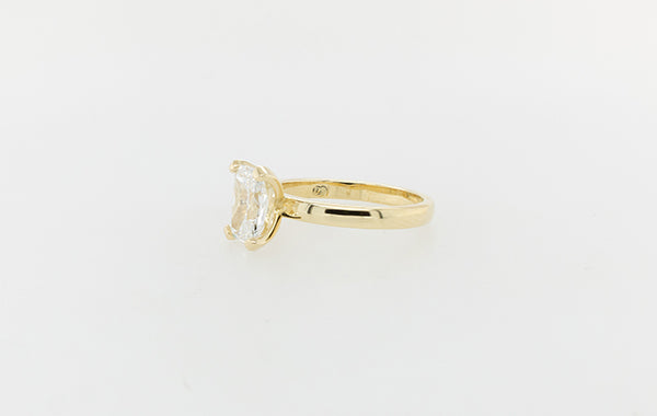 Lab Grown 1.50ct Long Radiant E/VVS2 Dia IGI Cert Engagement Ring
