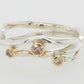 Seaweed SS 9ct Yellow with 3 x Diamond Ring 