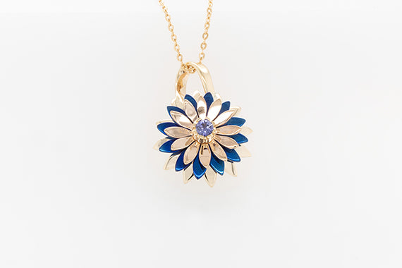 Everlasting Flower Pendant Purple Sapphire