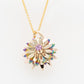 Everlasting Flower Pendant with Titanium & Pink Sapphire