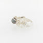 Silver Abrolhos Island Black Pearl French Knit Ring