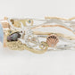 Undersea Opal, Pearl & Diamond Three Tone Bangle