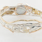 Undersea Opal, Pearl & Diamond Three Tone Bangle