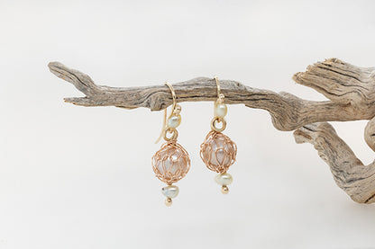French Knitted Abrolhos Pearl Island RG Earrings