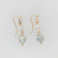 French Knitted Pearl Earrings Two Tone With Link