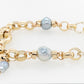 Pearl & Keshi Belcher Two Tone Bracelet 