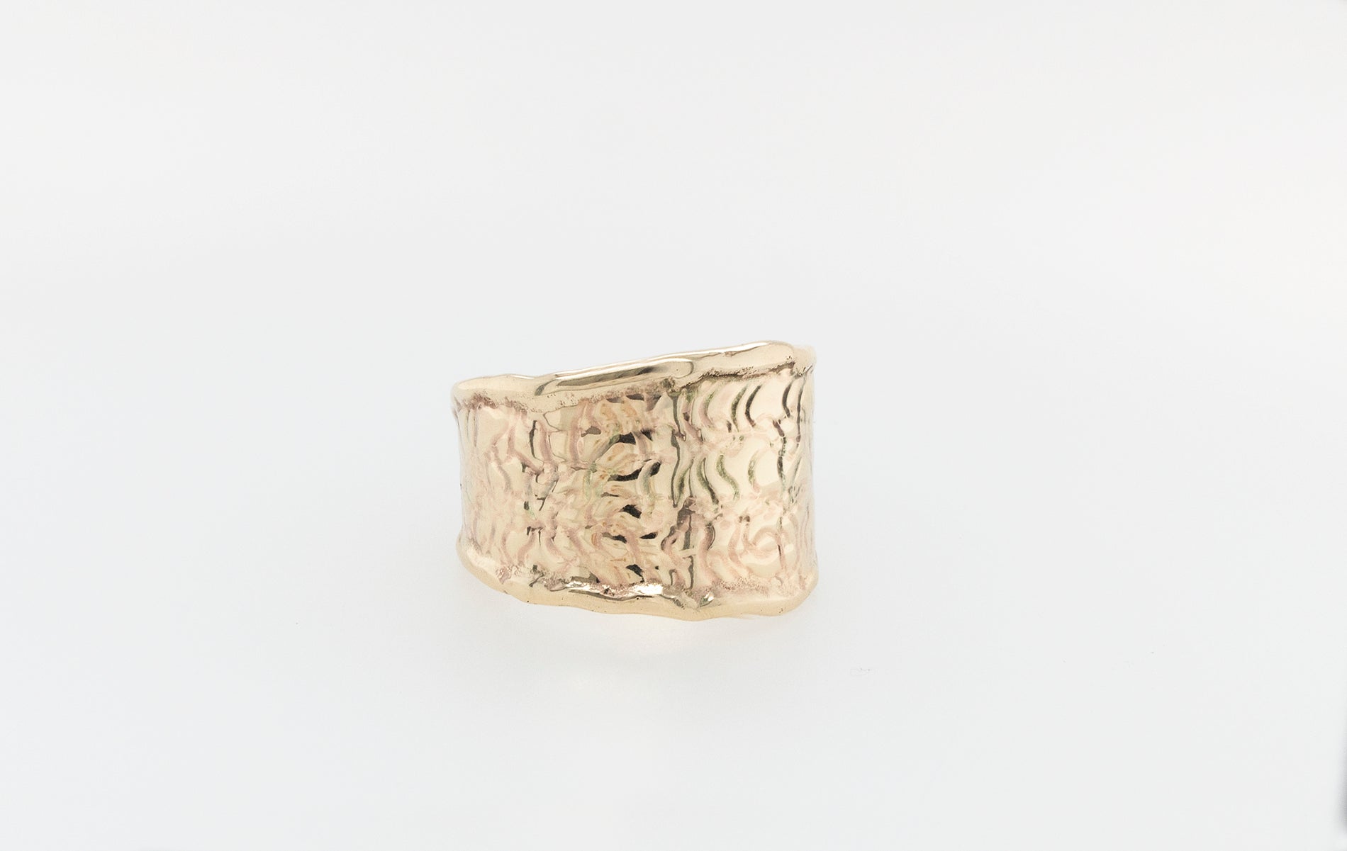 Embossed Molten Cuff Ring 