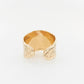 Embossed Molten Cuff Ring 