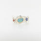 Opal, Purple Sapphire and Garnet Ring