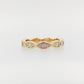 Pink, White & Champagne Diamond Anniversary/Wedding Stacker Ring 18YR