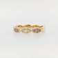 Pink, White & Champagne Diamond Anniversary/Wedding Stacker Ring 18YR