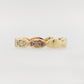 Pink, White & Champagne Diamond Anniversary/Wedding Stacker Ring 18YR