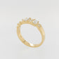 Emerald Cut, Round Milgrain Eternity Ring 18ct yellow 
