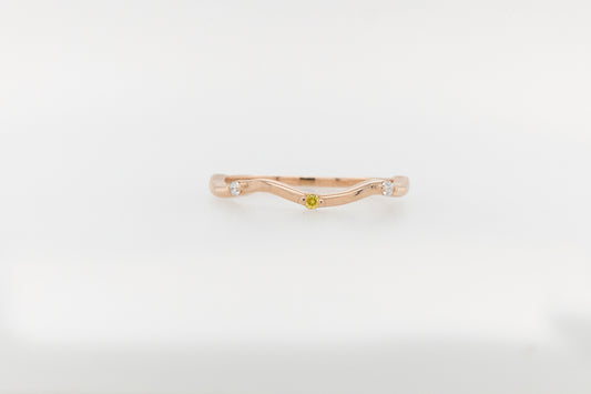 Yellow & White Diamond Wedder