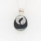 Embossed Mabe Pendant Rose & Silver