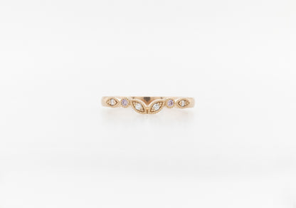 Pink & White Diamond Eternity Ring 18RG