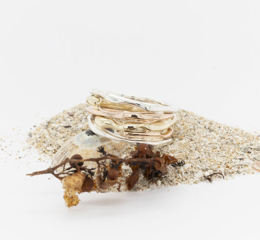 Seaweed Stack Ring 3-Tone 2