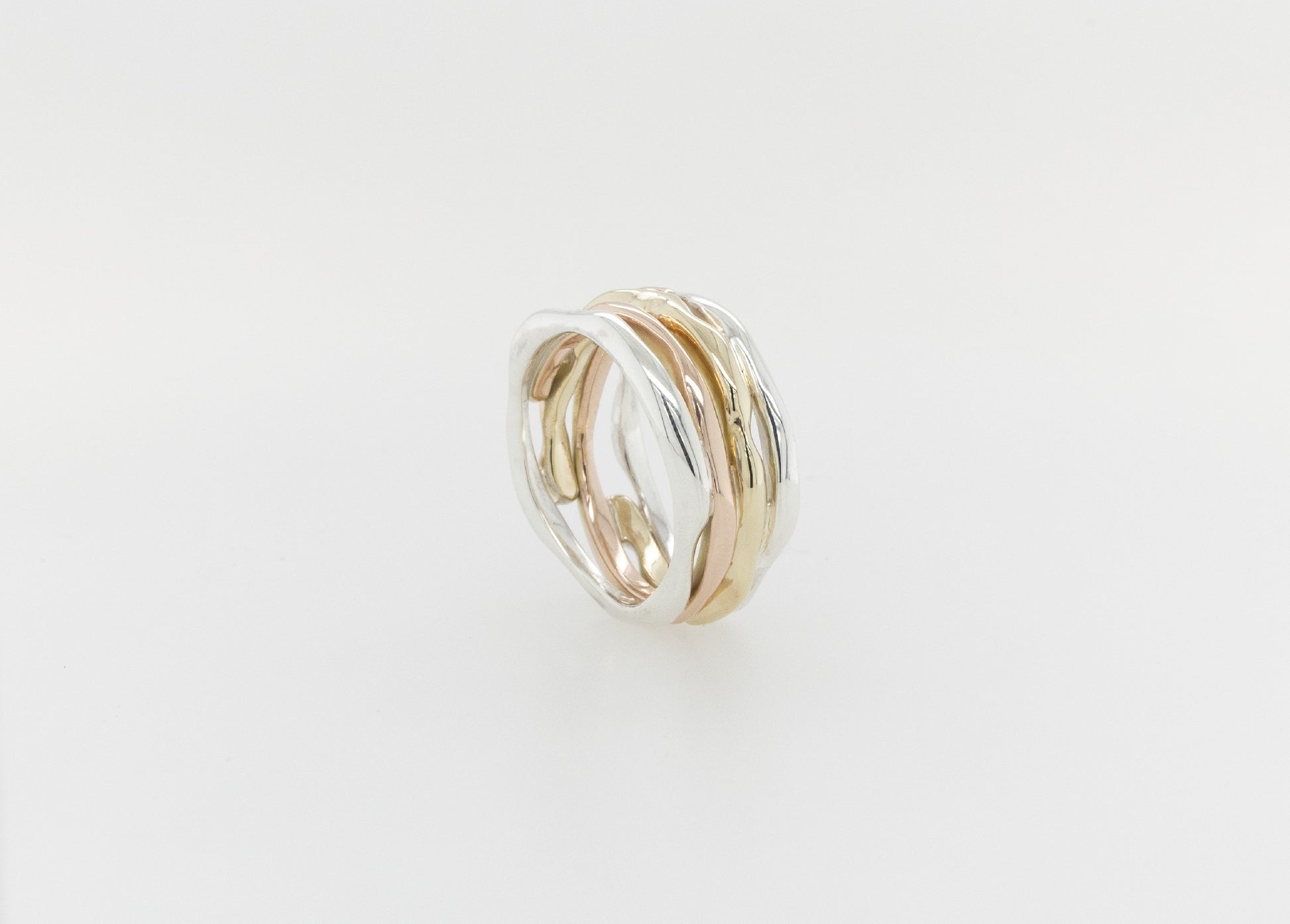 Seaweed Stack Ring 3-Tone 2