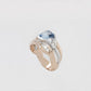 Aquamarine & Diamond Dress Ring 9RW